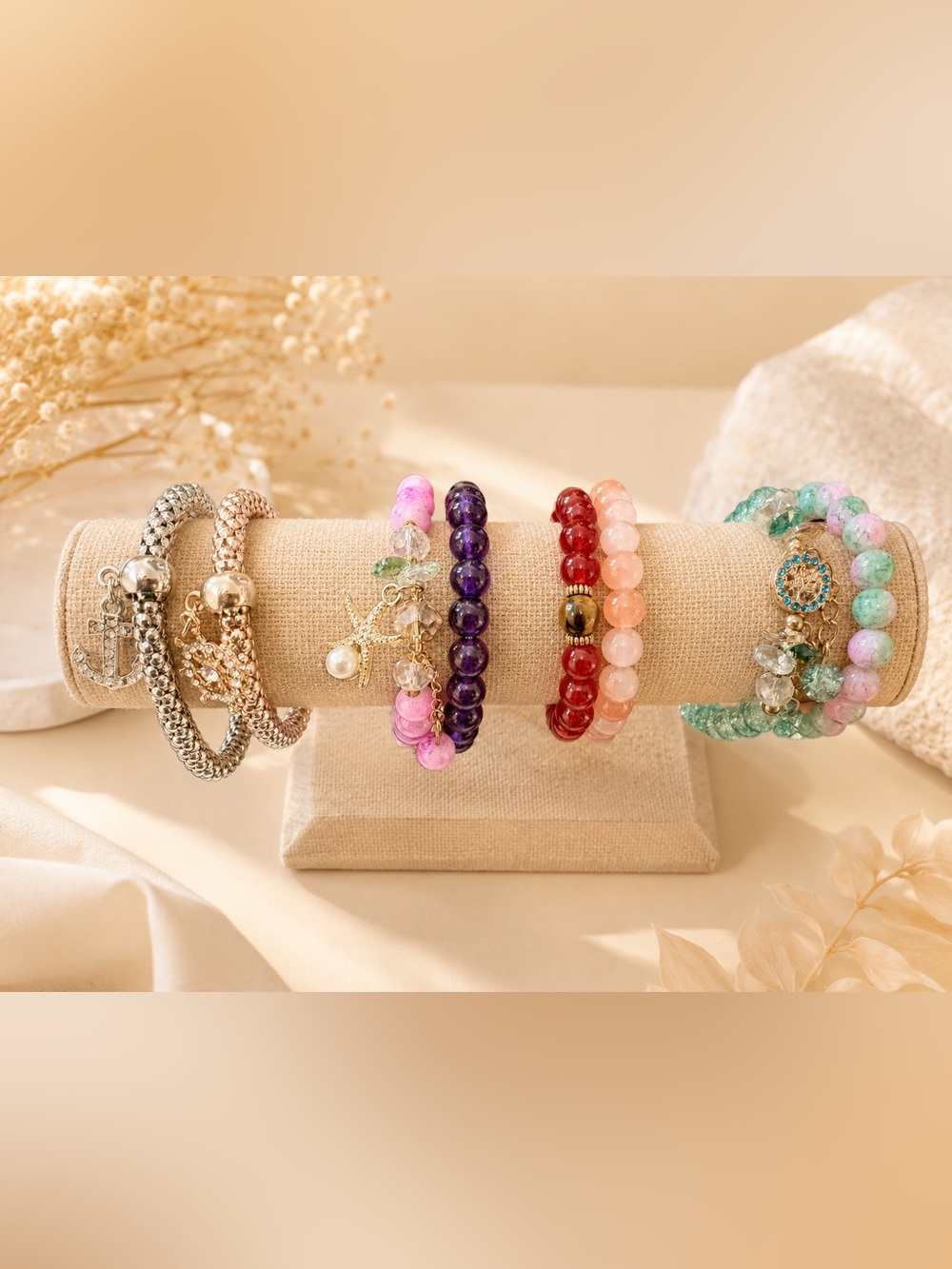 Women's Multicolor Beaded Bracelet Sets - choose Yours